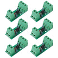 6pcs PC817 1 Channel Optocoupler Isolation Module 1CH Optocoupler PC817 3-5V 12V 24V Photoelectric Isolator PNP NPN Signal Converter Rail Holder PLC Drive Motor Board