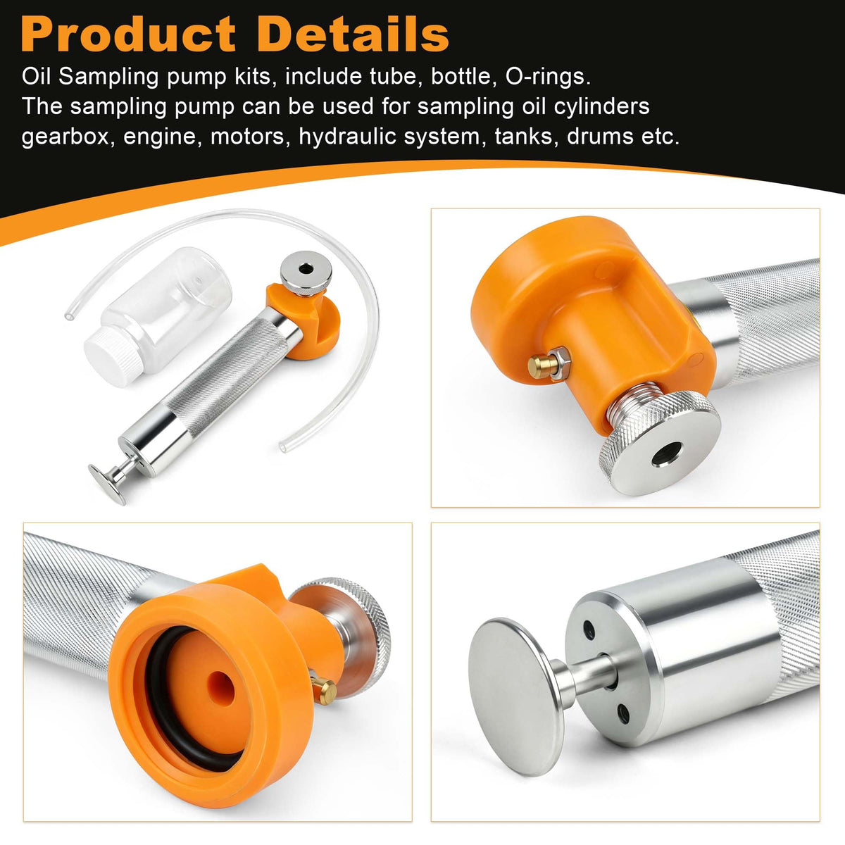 Oil Sampling Pump with Vacuum Release Valve Kit Replaces T201010