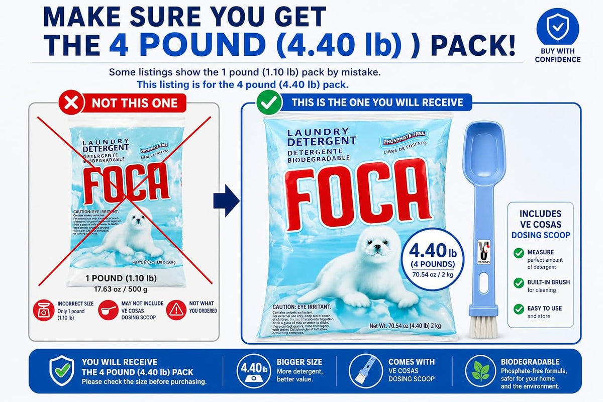 Foca Laundry Detergent 4.4 lb Bag - with Spoon., 4.41 Pound (Pack of 1)