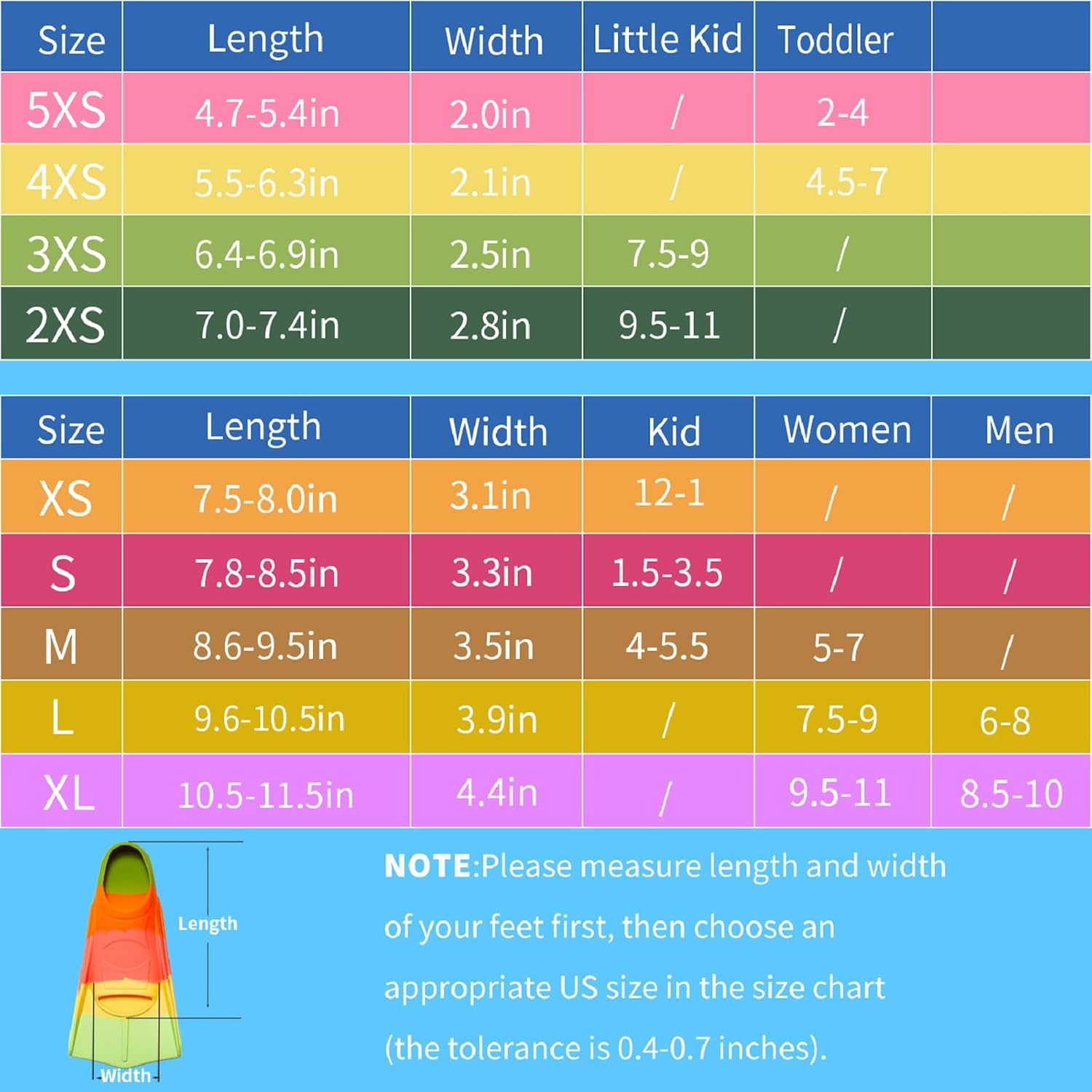 Kids Swim Fins Youth Short Blade Swimming Training Flippers | Snorkeling Diving Travel Size Fins for Children Girls