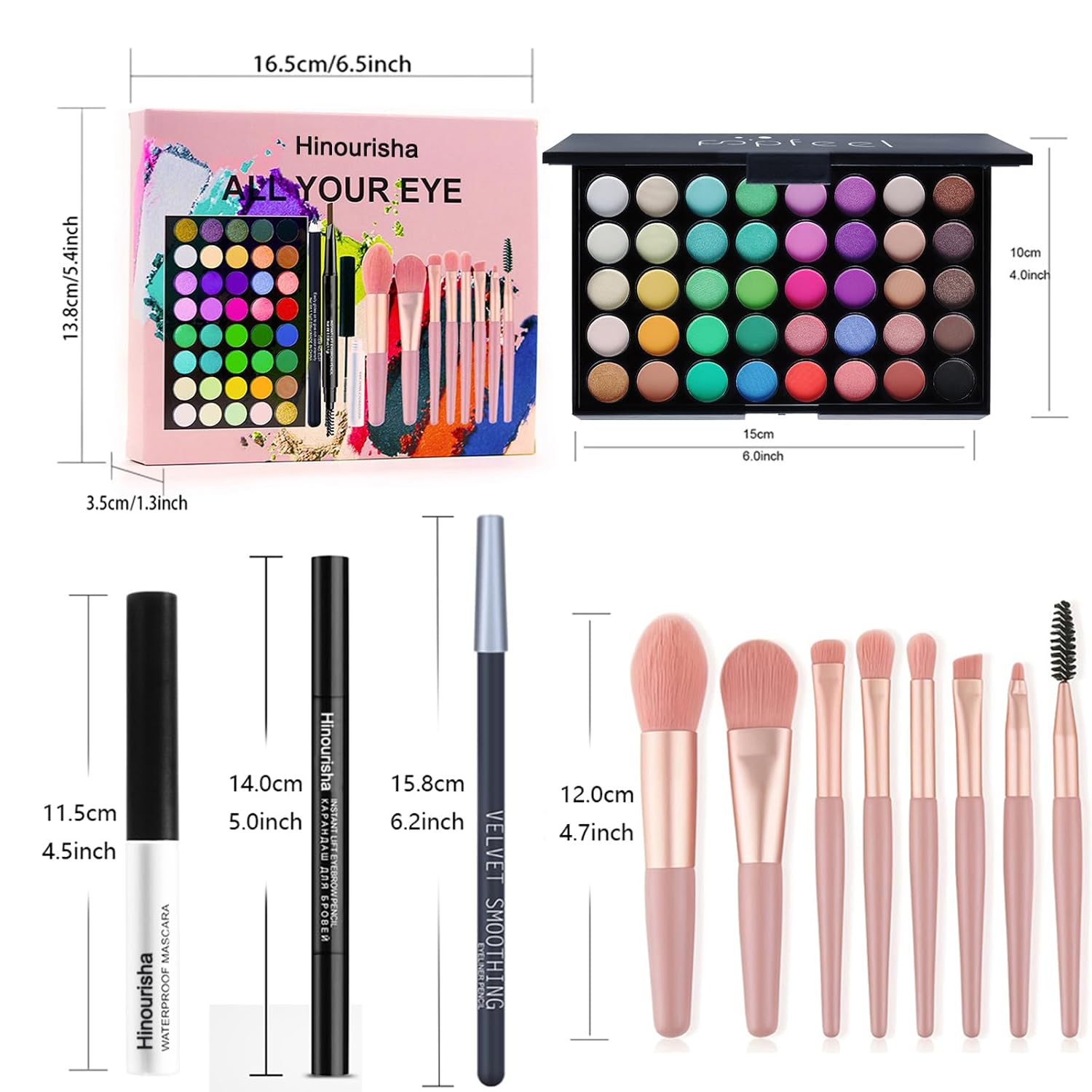 colorful Eyeshadow Palette Makeup Kit for Women, Eye Shadow Palettes, Makeup Gift Set for Girls Include 40 colors Eye