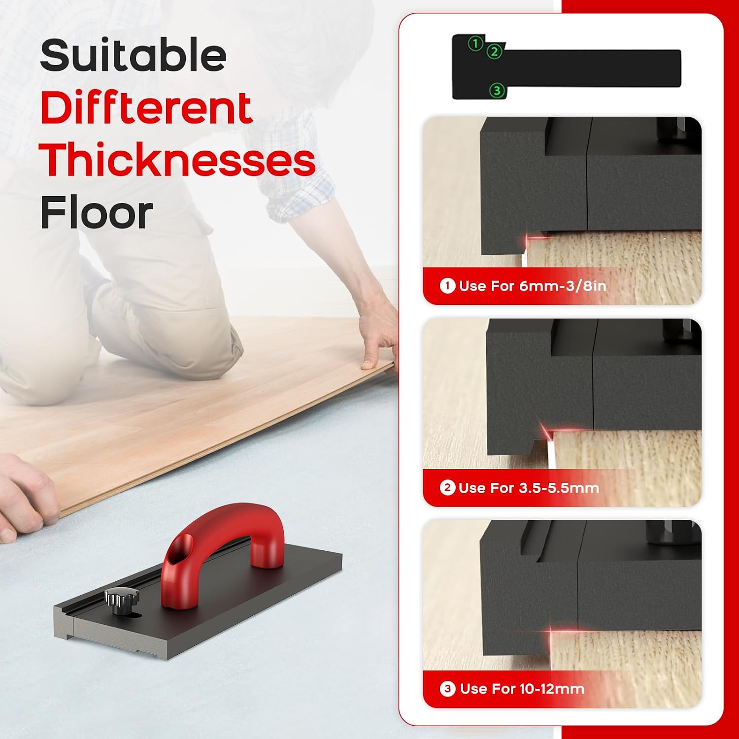 Tapping Block for Vinyl Plank Flooring, Big Handle
