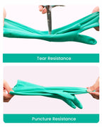 Chemical Resistant Nitrile Gloves,20 Pairs,Free Latex Rubber,Large