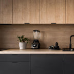Matte Black Cabinet Handles Finger Edge Pulls 5 Inch CC 8 Pack