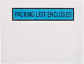 PL488 Poly Envelope, Legend "PACKING LIST ENCLOSED", 4-1/2" Length x 6" Width, 2 mil Thick, Blue (Case of 1000)