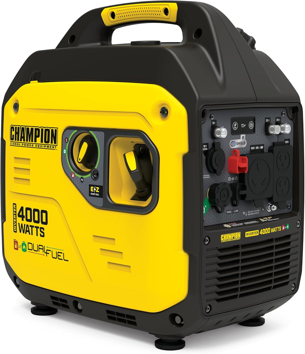 4000-Watt Dual Fuel RV Ready Portable Inverter Generator with Quiet Technology and Free 3-Year Warranty