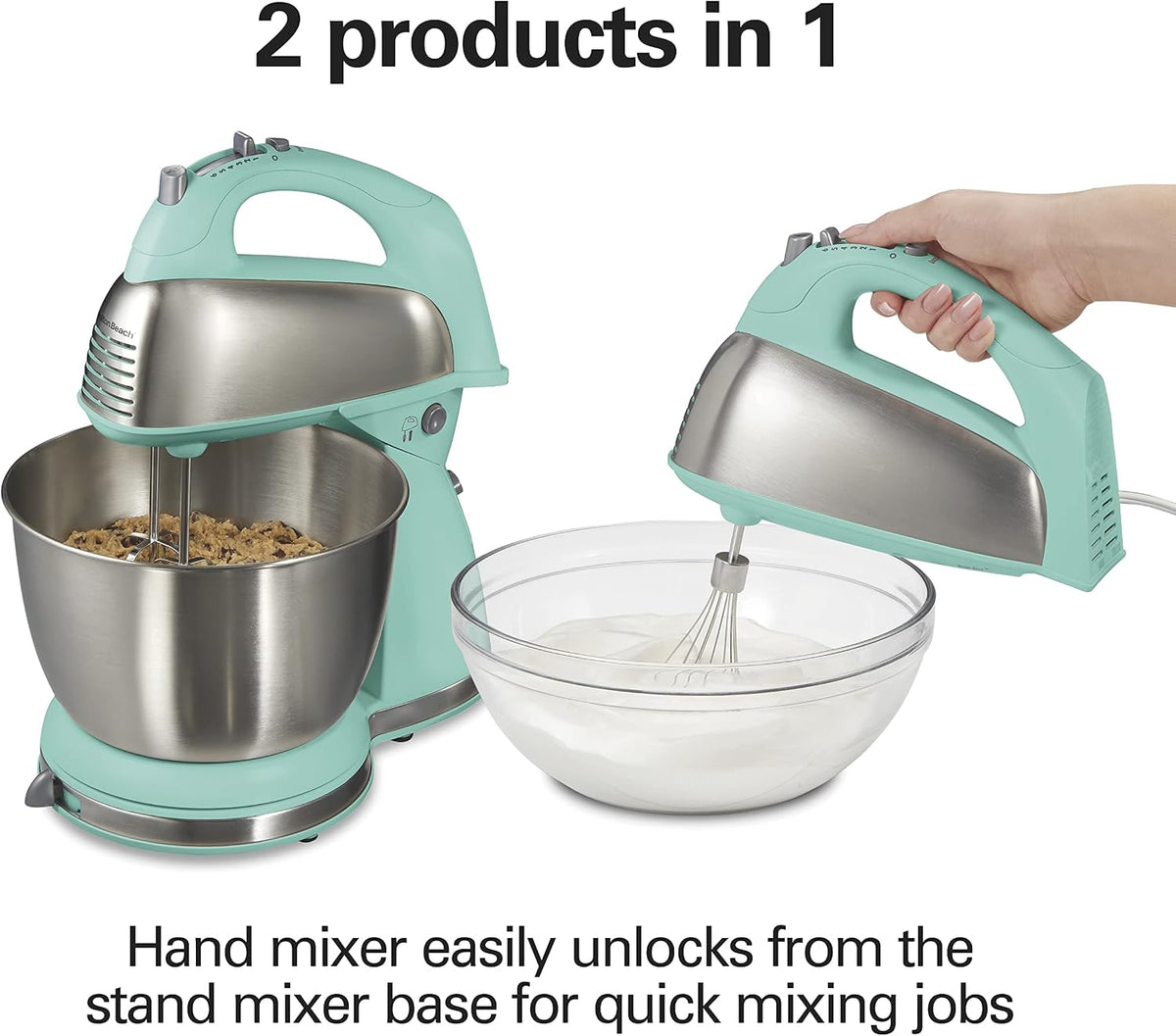 Classic Electric 4 Qt Stand Mixer & Hand Mixer With 6 Speeds