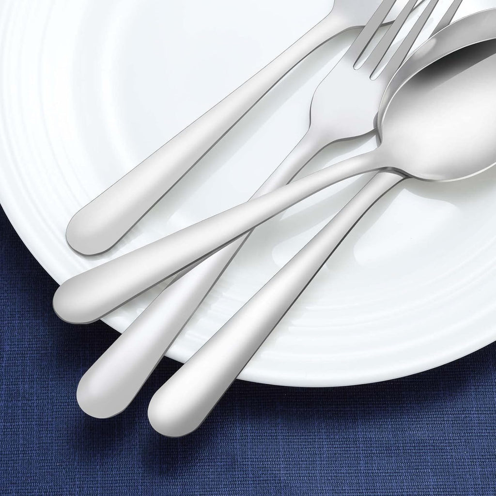 36-Piece Dinner Spoons Set, Funnydin 6.7" Stainless Steel Spoons Silverware, Durable Dessert Spoons, Table Spoon Use