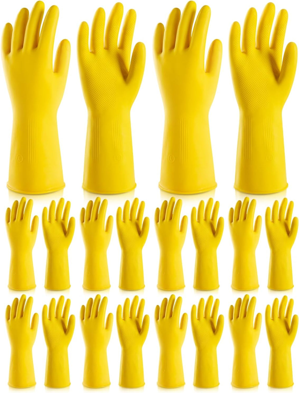 Heavy Duty Rubber Cleaning Gloves, Reusable Dishwashing Gloves for Kitchen, Gardening, Pet Care - 20 Mil Extra Thick