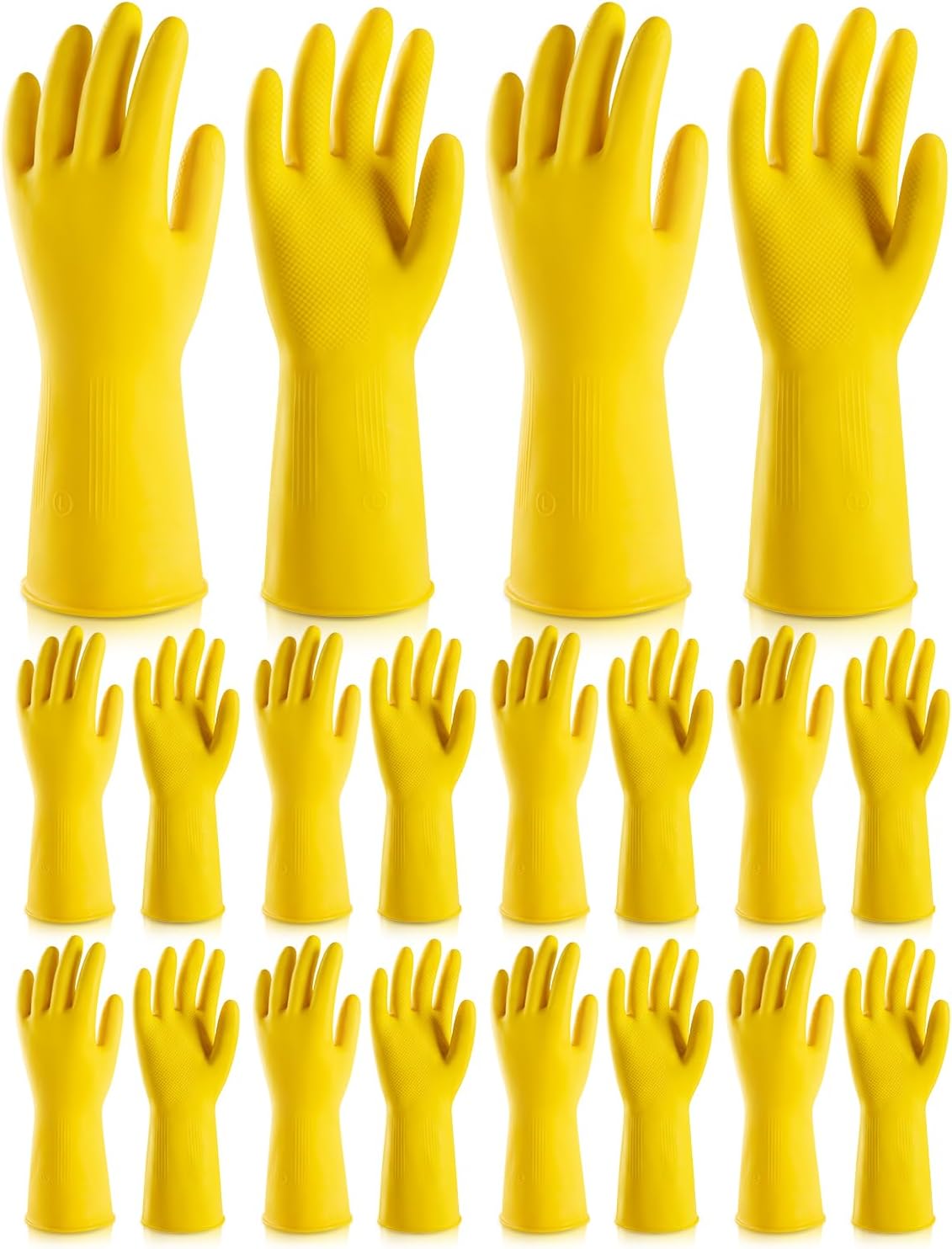 Heavy Duty Rubber Cleaning Gloves, Reusable Dishwashing Gloves for Kitchen, Gardening, Pet Care - 20 Mil Extra Thick
