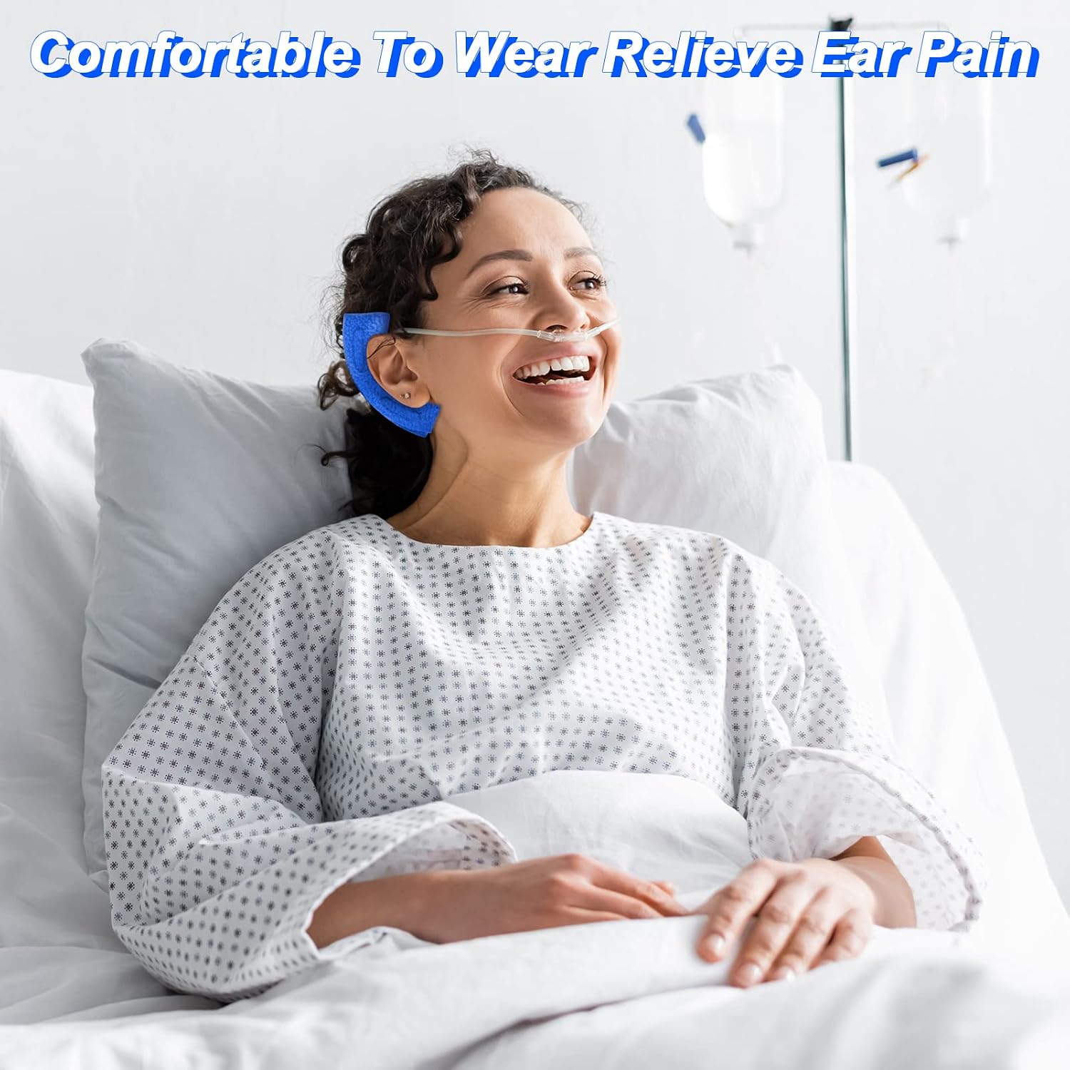 20 Pcs Nasal Cannula Ear Cushions Oxygen Pads, Soft Cover Oxygen Cannula Cushions, Tubing Protectors for Ear Pain