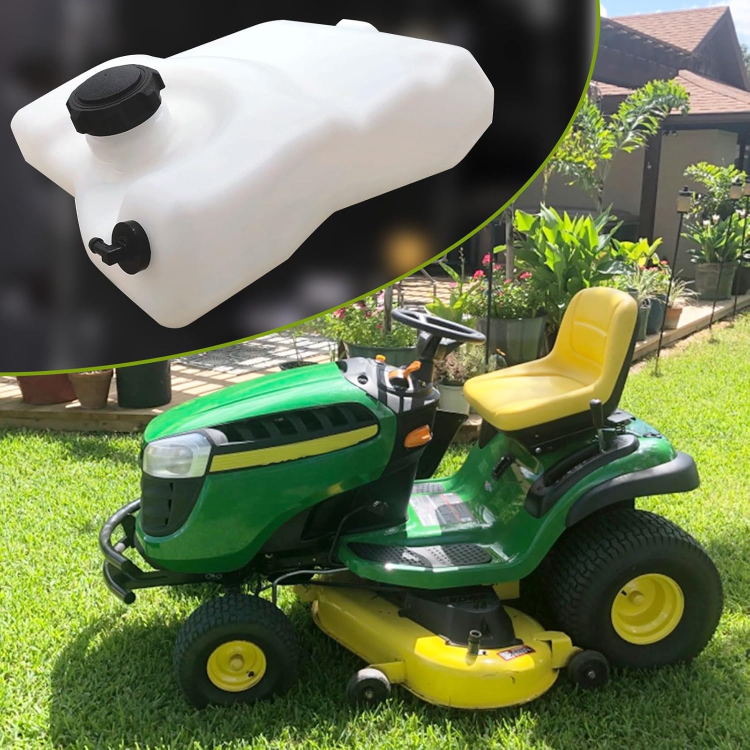 Gas Fuel Tank Compatible with john deere's 100 Series D140 L100 L108 L110 L111 L118 L130 LA105 LA115 Riding Lawn