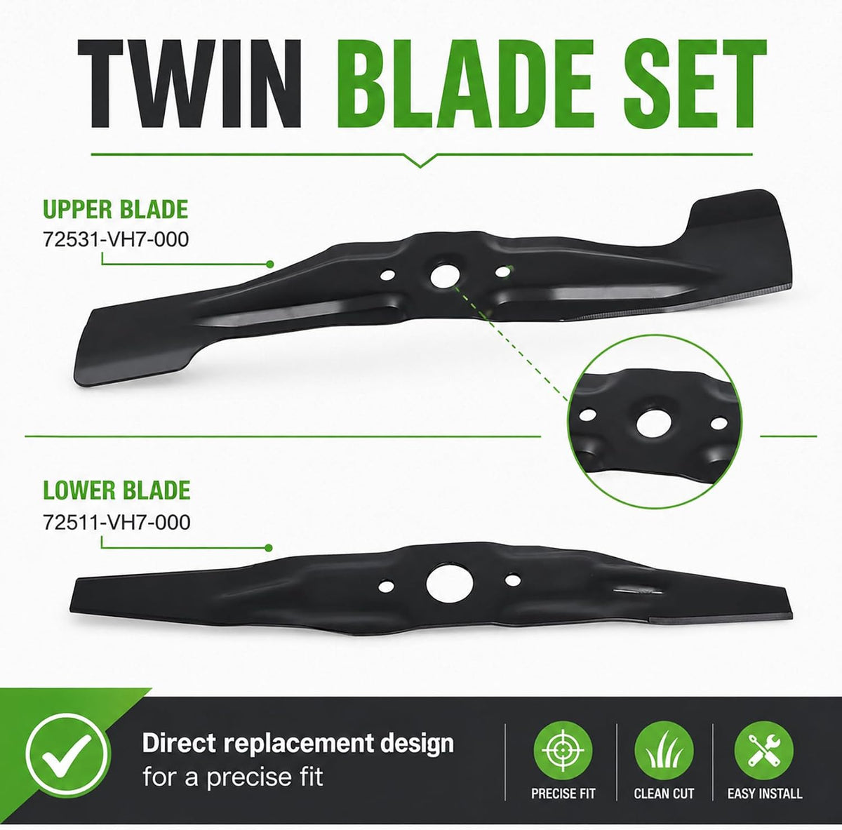 HRX217 Lawn Mower Blade Set Compatible with HRX217K1-K4 Mowers