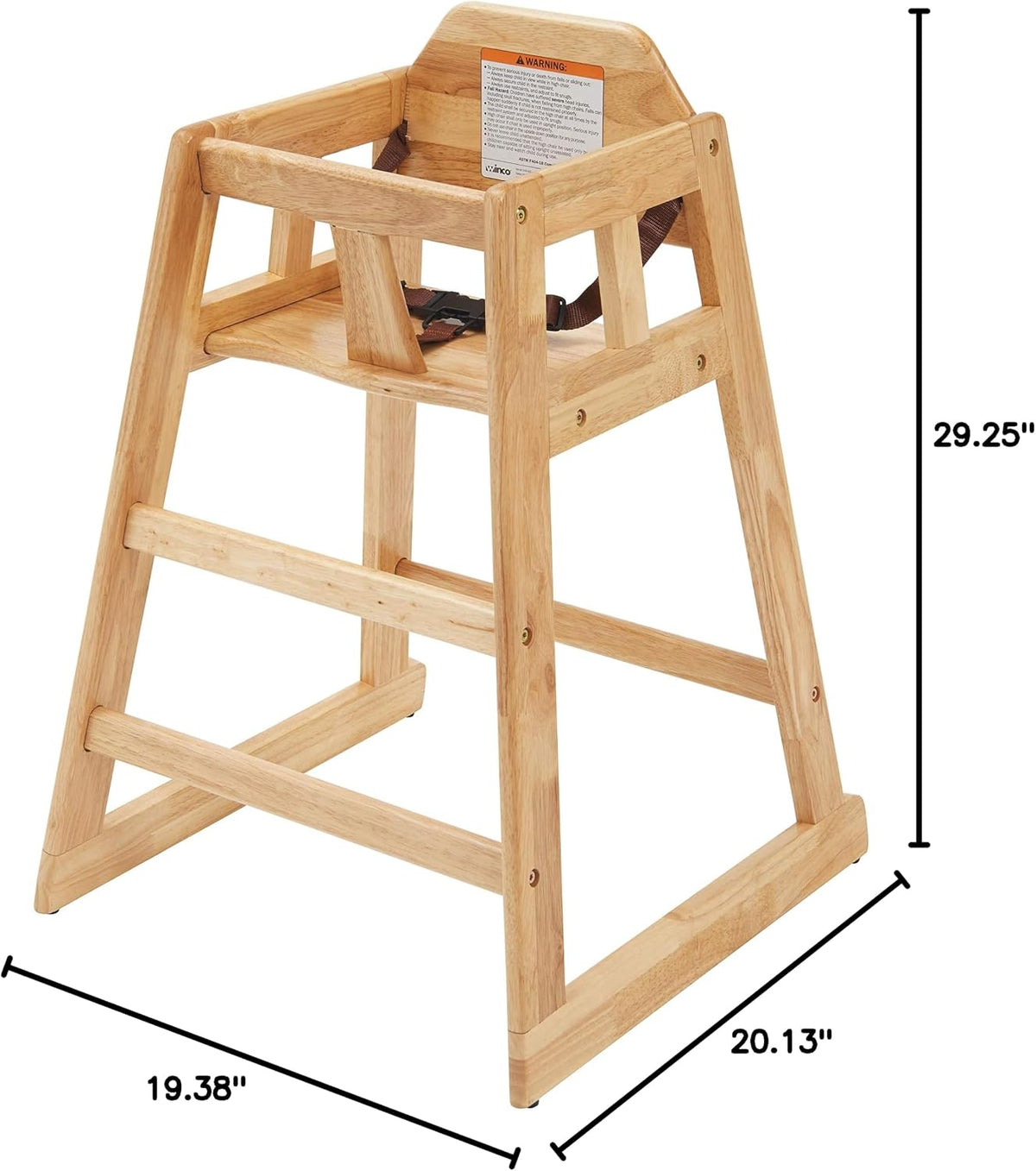 Unassembled Wooden High Chair, Natural,Tan, Medium