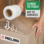 5" x 1000' Industrial Strength Stretch Wrap with Extended Handle, Pack of 2