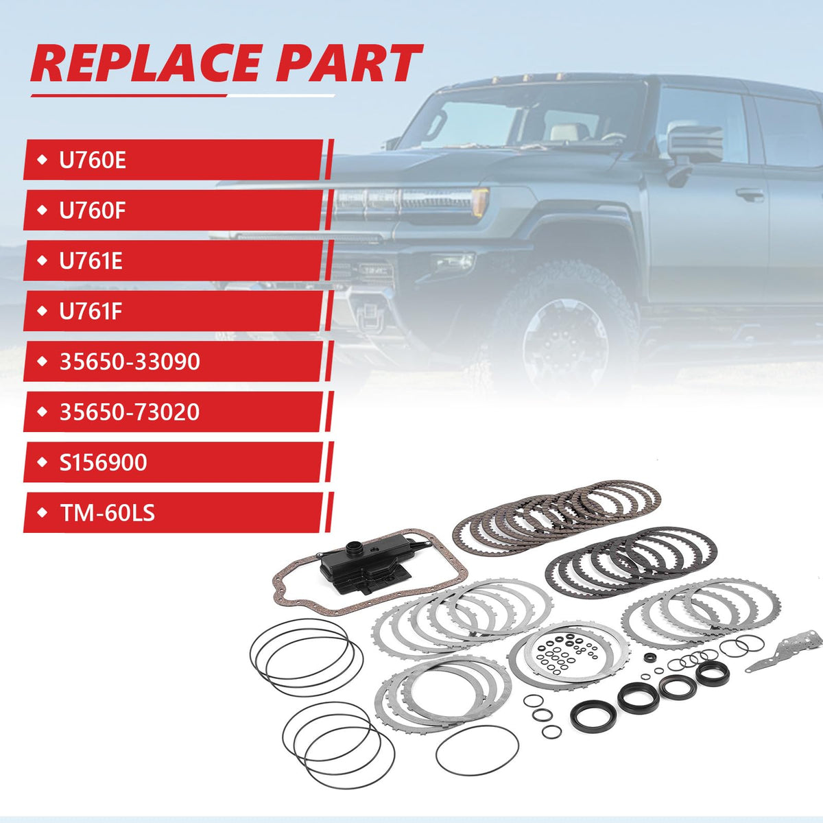 1Set U760E U760F Automatic Transmission Master Rebuild Kit For Camry/RAV4