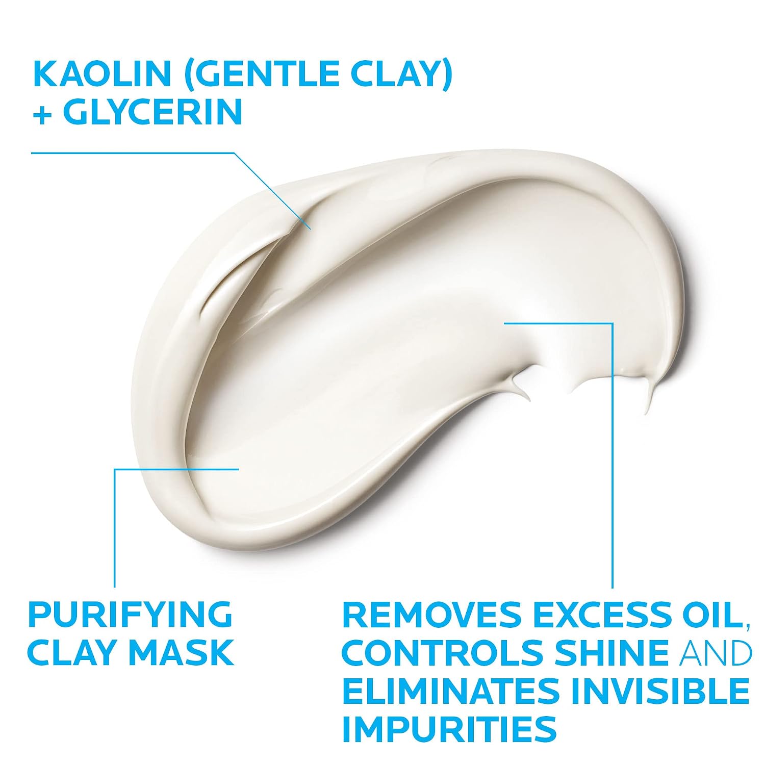 Effaclar Clay Face Mask for Oily Skin, 3.4oz | Clarifying face mask that unclogs pores and controls shine without