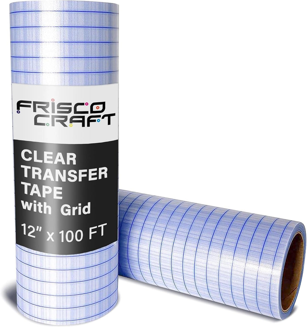 Clear Transfer Tape Roll with Reusable Adhesive 12" x 100ft