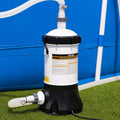 Pool Cartridge Filter System Built-in Pump 1.5" Fitting 1,500 GPH for Above Ground Swimming Pool Pressure Gauge Pool