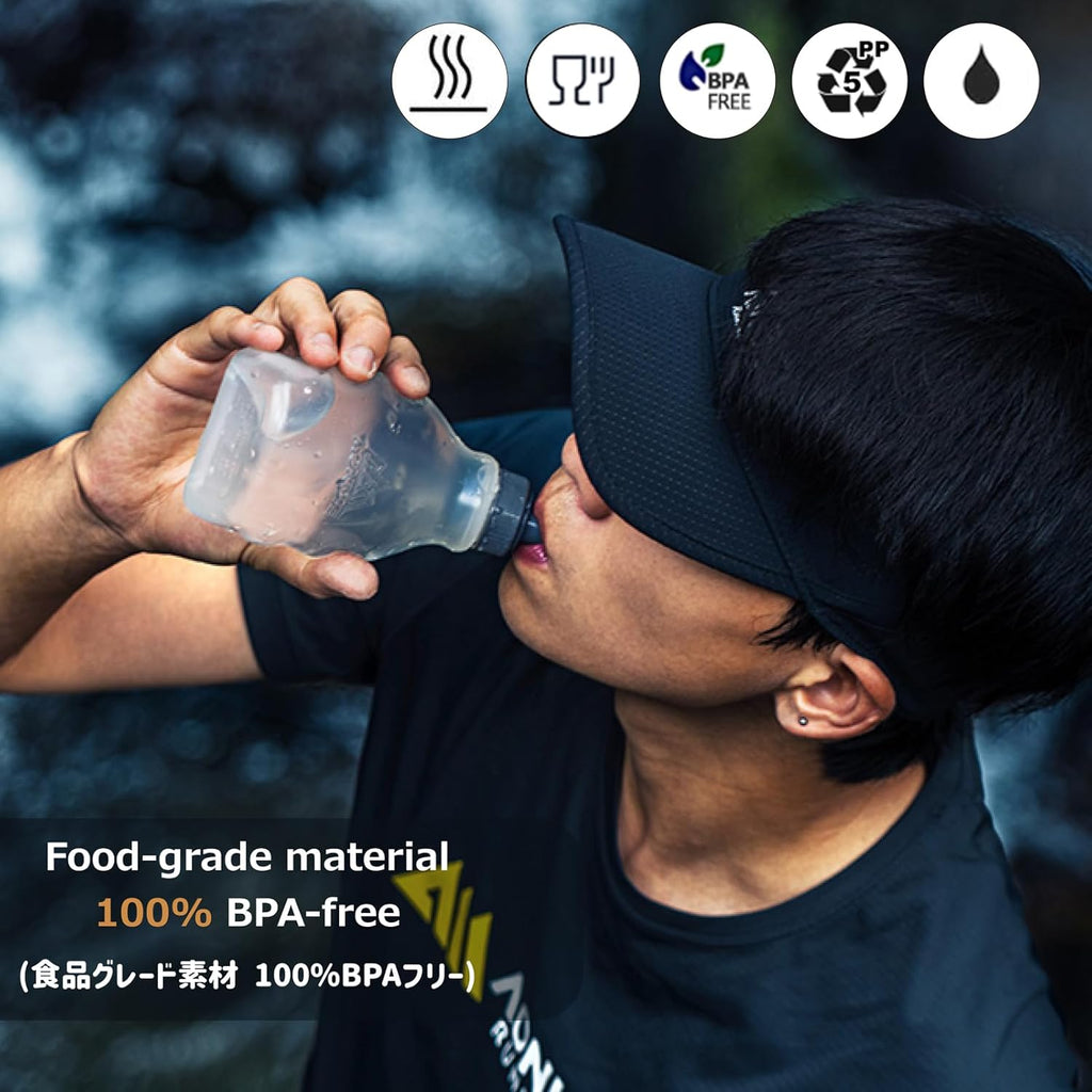Running Water Bottles Flask BPA Free Leakproof Hydration Vest Packs Waist Belt Replacement for Triathlon Marathon