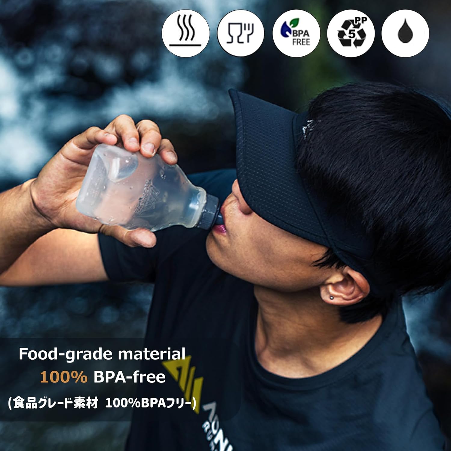 Running Water Bottles Flask BPA Free Leakproof Hydration Vest Packs Waist Belt Replacement for Triathlon Marathon