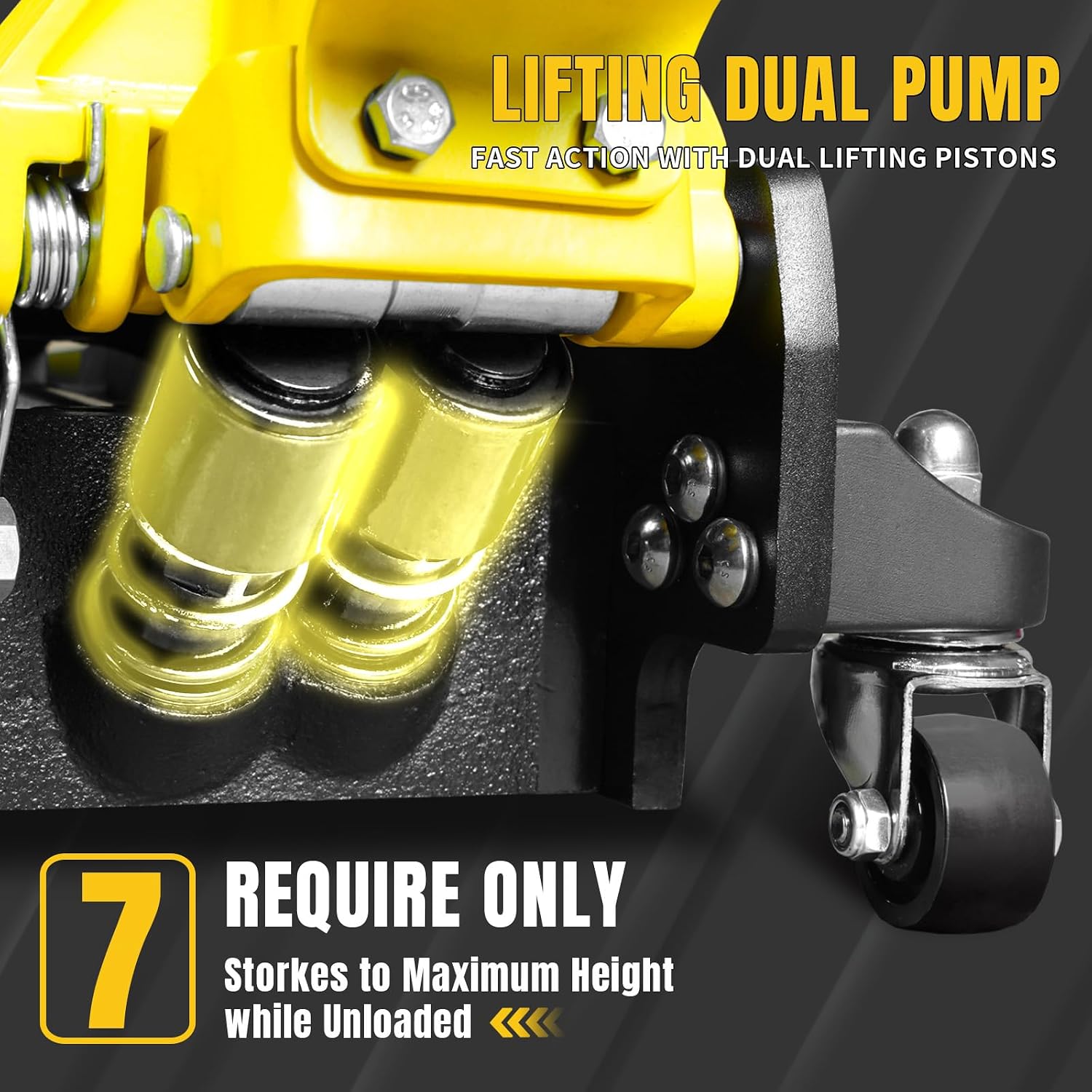 3 Ton Aluminum Floor Jack, Low Profile 3-3/4 to 18-9/10''