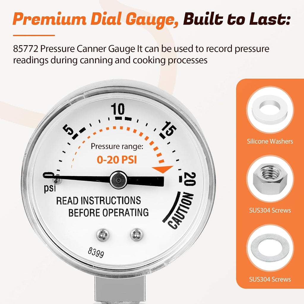 85772 Pressure Canner Steam Gauge for Presto Pressure Cooker