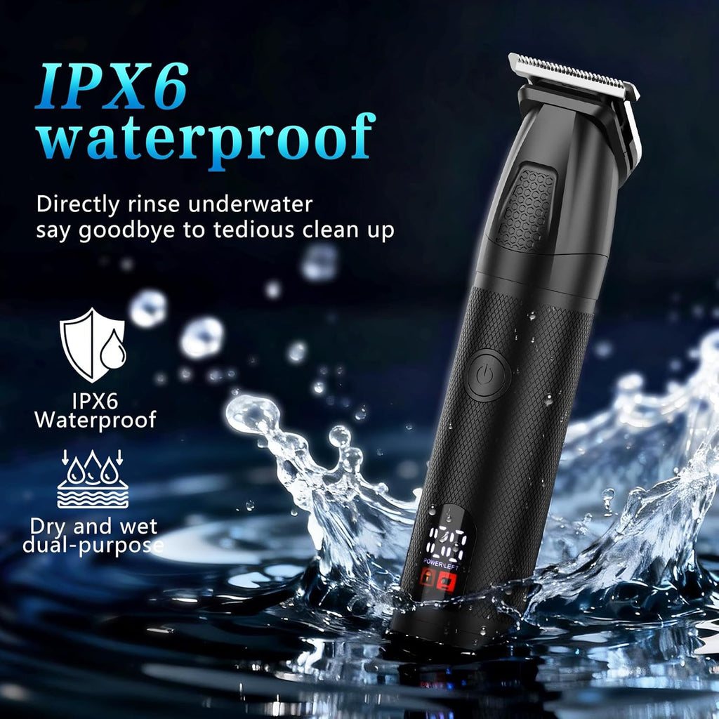 Beard Trimmer for Men 6 in 1 Cordless Waterproof Electric Hair Clippers Mustache Body Face Trimmer All in One