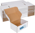 9" x 6" x 4" White Corrugated Cardboard Shipping Boxes Set of 25