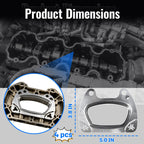 4-Pack MS97197 Exhaust Manifold Gasket, Stainless, Compatible with MS 97197