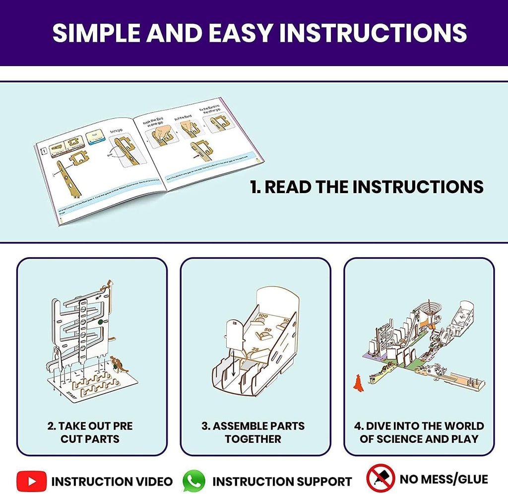 Chain Reaction Engineering, STEM Learning Toy Construction Kit for Kids Ages 8 and Up