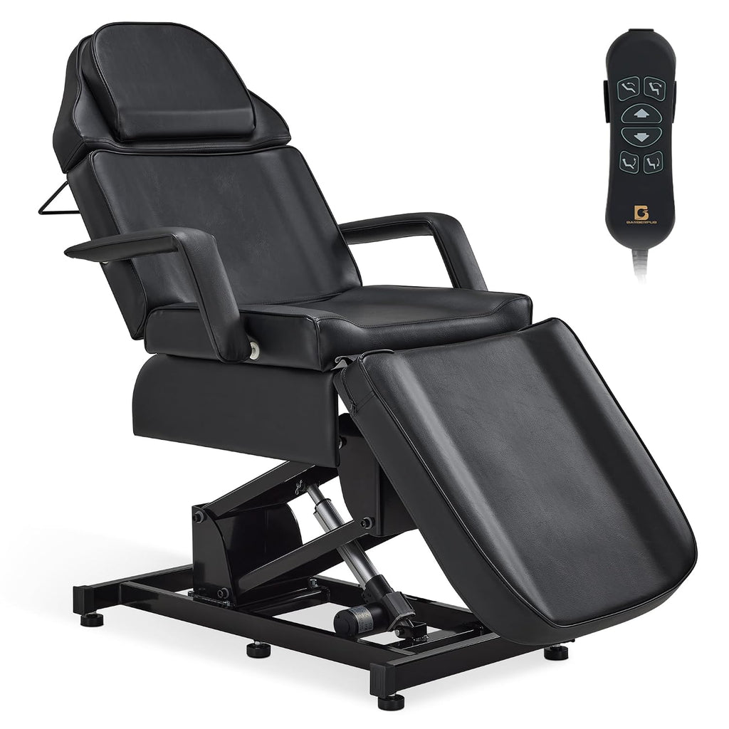 3-Motor Electric Tattoo Chair Salon Massage Facial Bed Black 2751