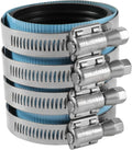 5Pcs EFIELD 3" No-Hub Coupling Colored Shield,Blue(CLAMP060-5)