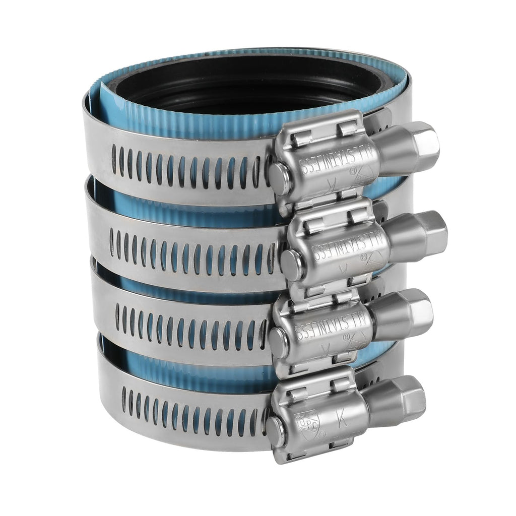 5-Pack EFIELD 8" No-Hub Coupling, Heavy Duty Colored Shield, Blue