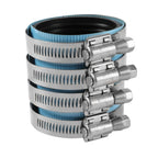 5-Pack EFIELD 8" No-Hub Coupling, Heavy Duty Colored Shield, Blue