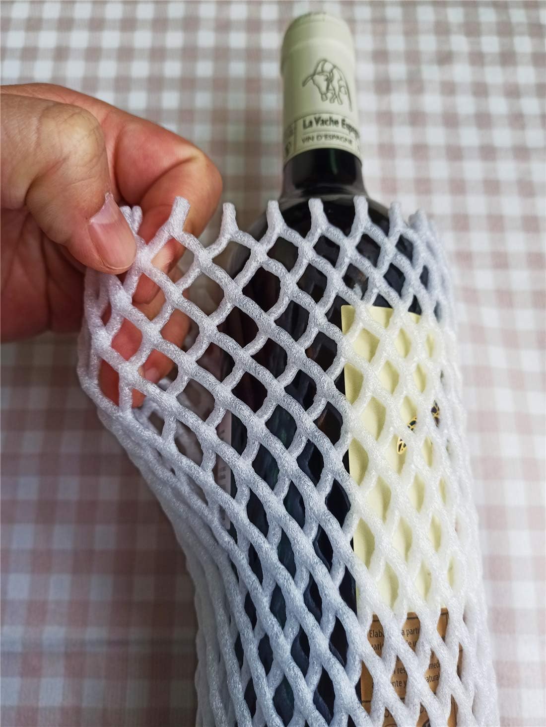 20-Pack Disposable Wine Bottle Protector - Mesh Foam Bags