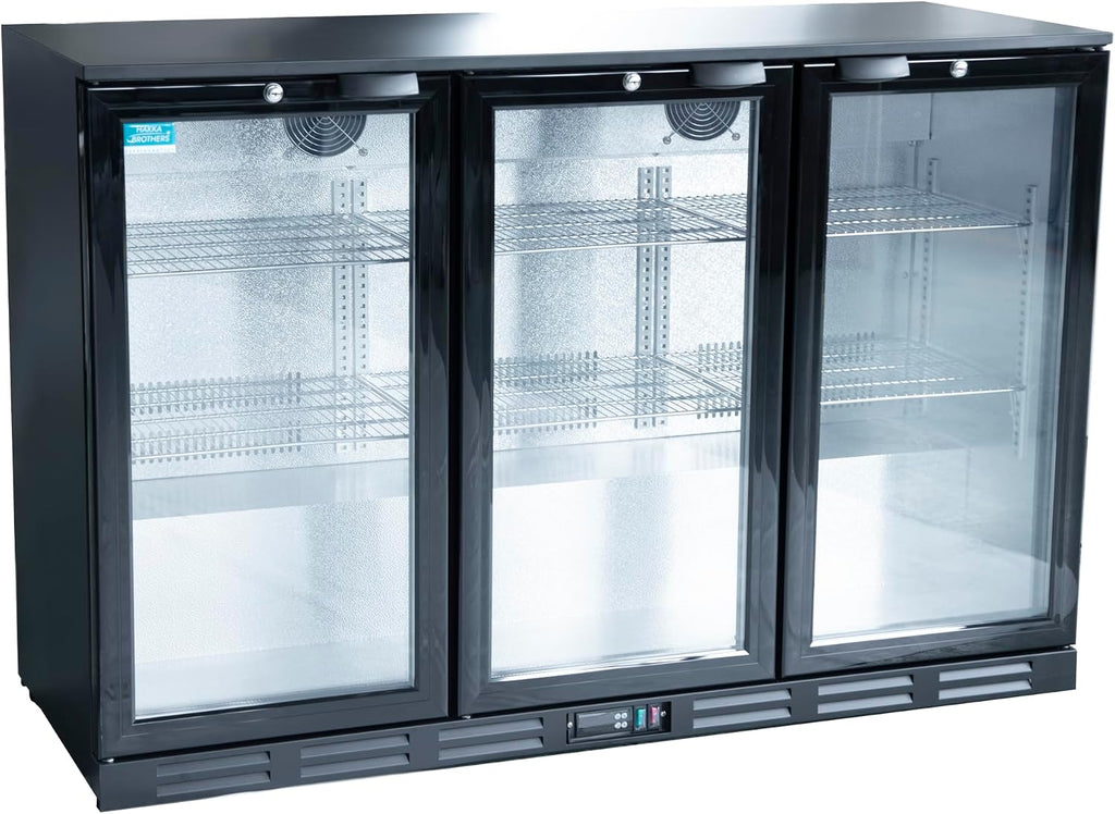 Hakka 53 Inch Back Bar Cooler - 3 Glass Doors Beverage Refrigerator