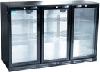 Hakka 53 Inch Back Bar Cooler - 3 Glass Doors Beverage Refrigerator
