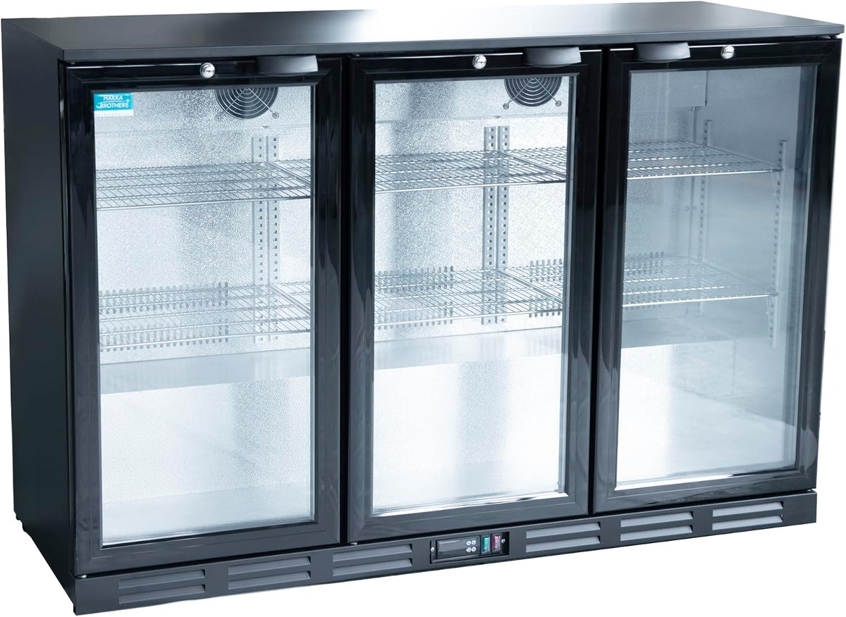 Hakka 53 Inch Back Bar Cooler - 3 Glass Doors Beverage Refrigerator