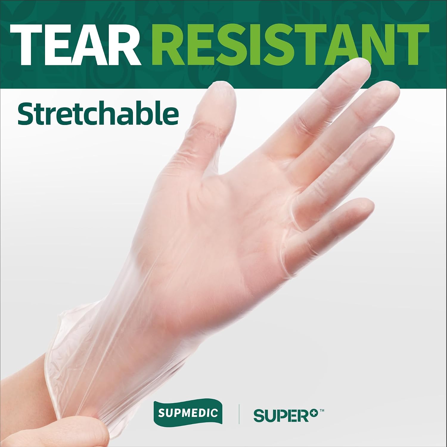Vinyl Disposable Exam Gloves, Clear 4Mil Powder-Free Latex-Free Medical Food-Safe Cooking Cleaning Glove 100&1000 Ct