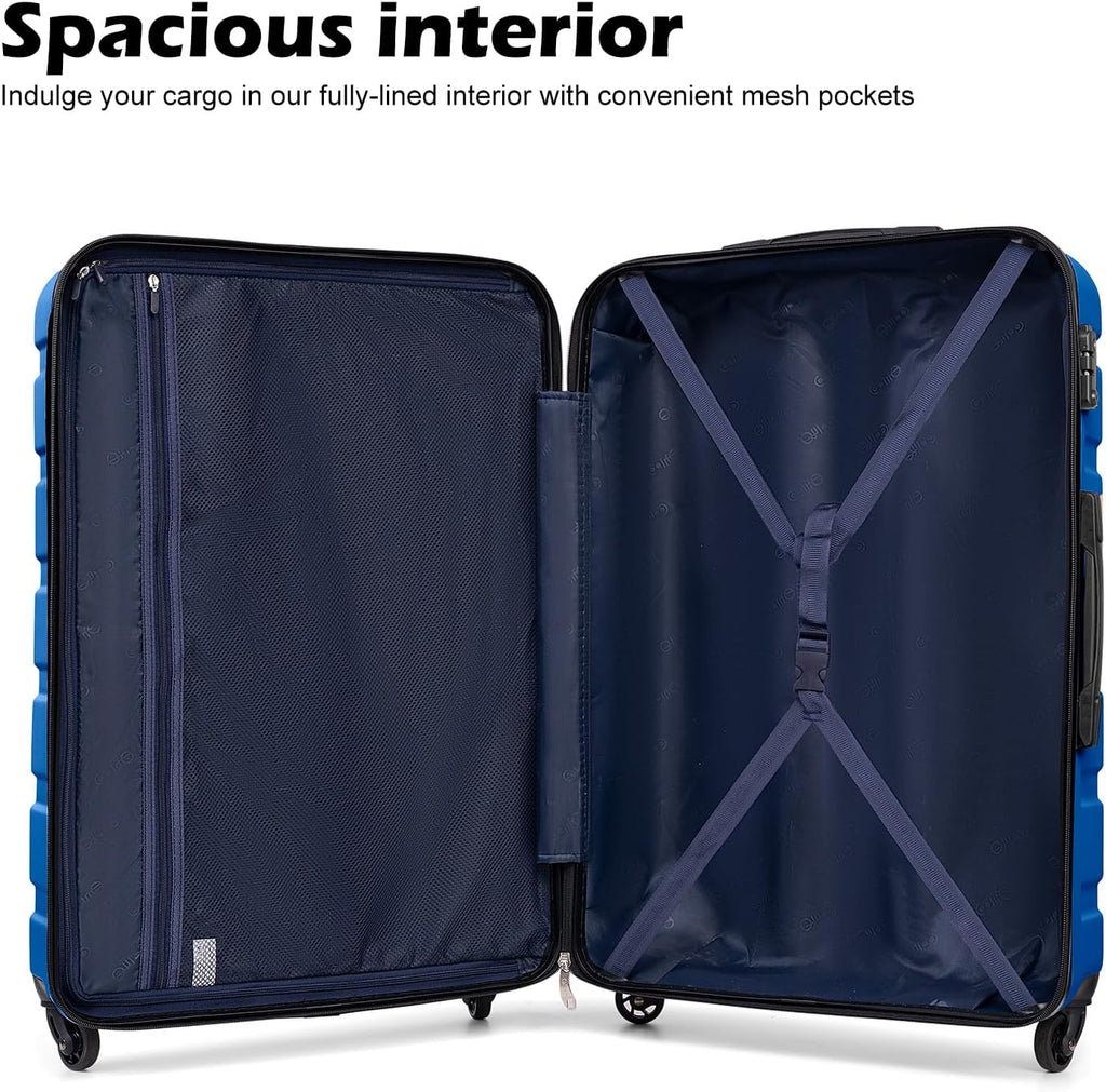 3-Piece Lightweight Hardside Spinner Luggage Set with TSA Lock
