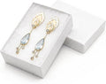 TheDisplayGuys 100 Cardboard Jewelry Gift Boxes with Inserts - White Swirl