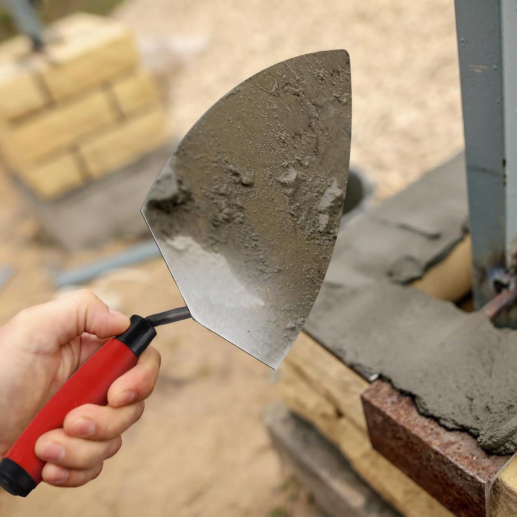 6 PCS Masonry Hand Tool Set 11" x 5-1/2" Philadelphia Brick Trowel 2 Pointing Trowel 5 x 2'' Margin 1/2" Tuck 5/8'' x
