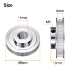 uxcell 4pcs GT-2 Pulley Synchronous Wheel 80 Teeth 16mm Bore, Fit with 6mm Width Belt, Aluminum Alloy Timing Pulley Wheel for 3D Printer, CNC Machine