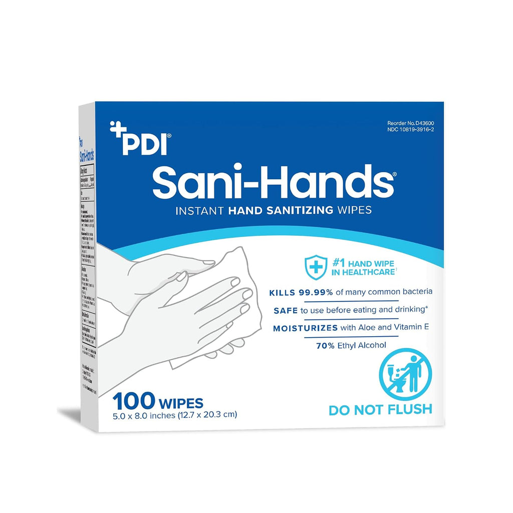 Sani-Hands Hand Sanitizer Wipes 100 Packets Per Box