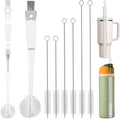 Straw Cleaner Brush Bottle Brush Kit for Stanley Cup Tumbler - Multifunctional Water Bottle Cleaner and 3-Size Straw