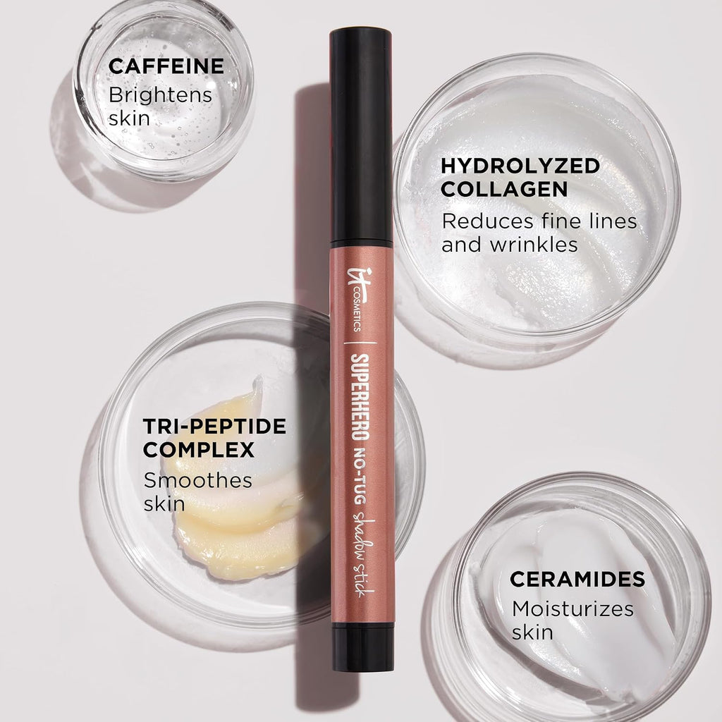 Superhero No-Tug Waterproof Eyeshadow Stick - Eye Shadow Base | Blendable Cream Shadow Stick for One Swipe Color