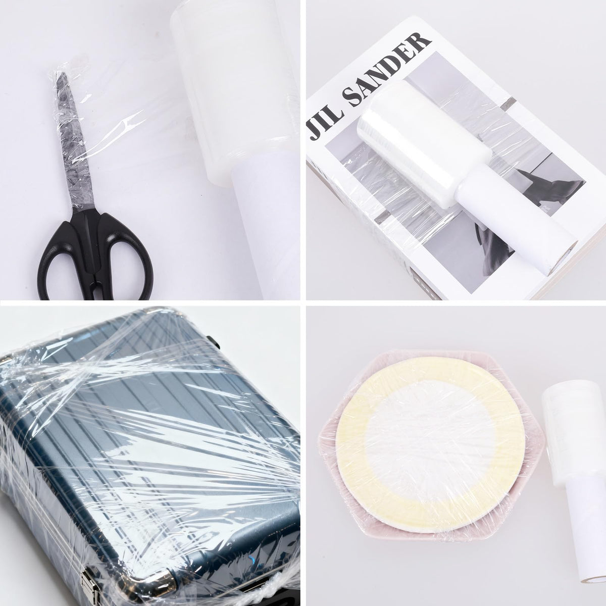 Stretch Wrap Film Moving Wrapping Plastic Roll Shrink Wrap Roll with Handle