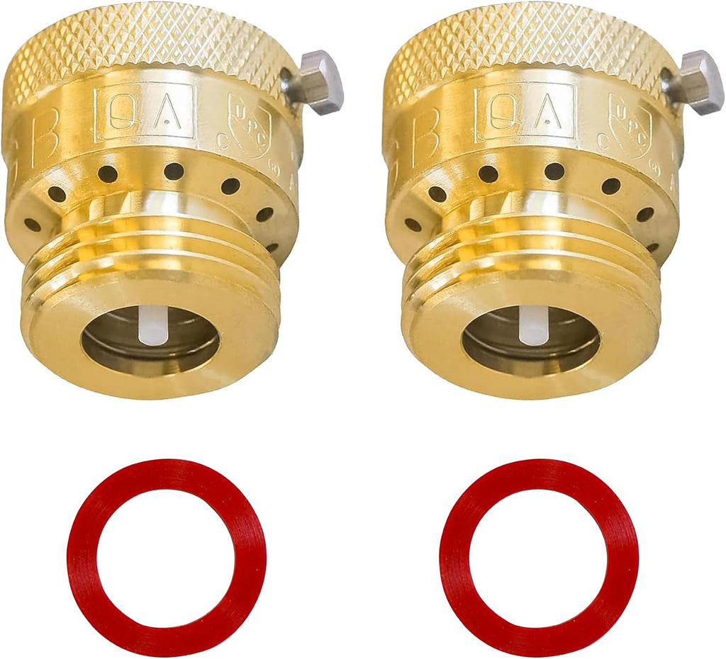 2 Pack Faucet Vacuum Breaker, 3/4 Inch Solid Brass Hose Bib Backflow Preventer for Garden Spigot RV