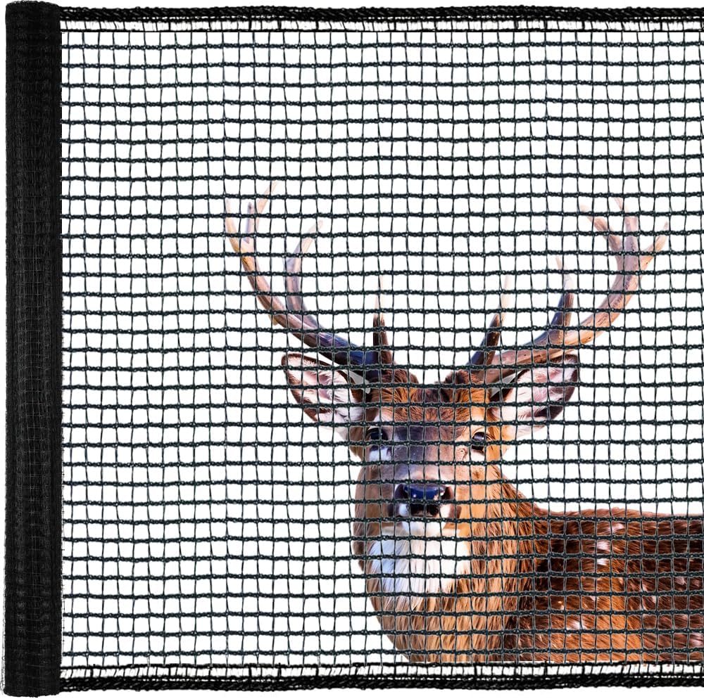 Deer Fence Netting for Garden, 4x100 FT Plastic Mesh Fencing Roll